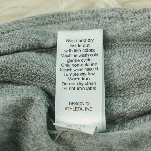 Athleta Size Small S Gray Pura Vida Midi Pull On Drawstring High Low Knit Skirt - Picture 5 of 6